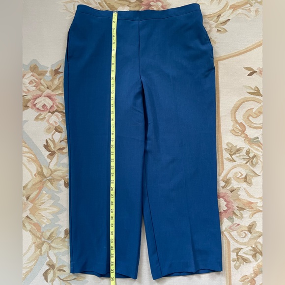 Midnight, blue Alfred Dunner, straight leg trousers size 18 petite - Picture 5 of 6
